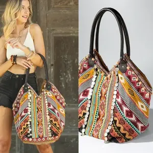 Handmade Patchwork Multi Pattern Boho Bag