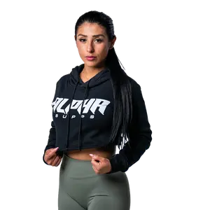 Alpha Crop Top Hoodie - Relaxed Fit | 80% Cotton / 20% polyester | Soft, Lightweight, Breathable