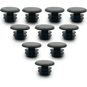 10 Pieces Black Bicycle Handlebar Bar End Plugs Caps for Road Mountain Bike Most Bicycle Grips