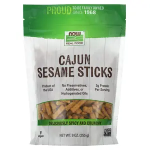 NOW Foods Cajun Sesame Sticks, 9 oz (255 g)