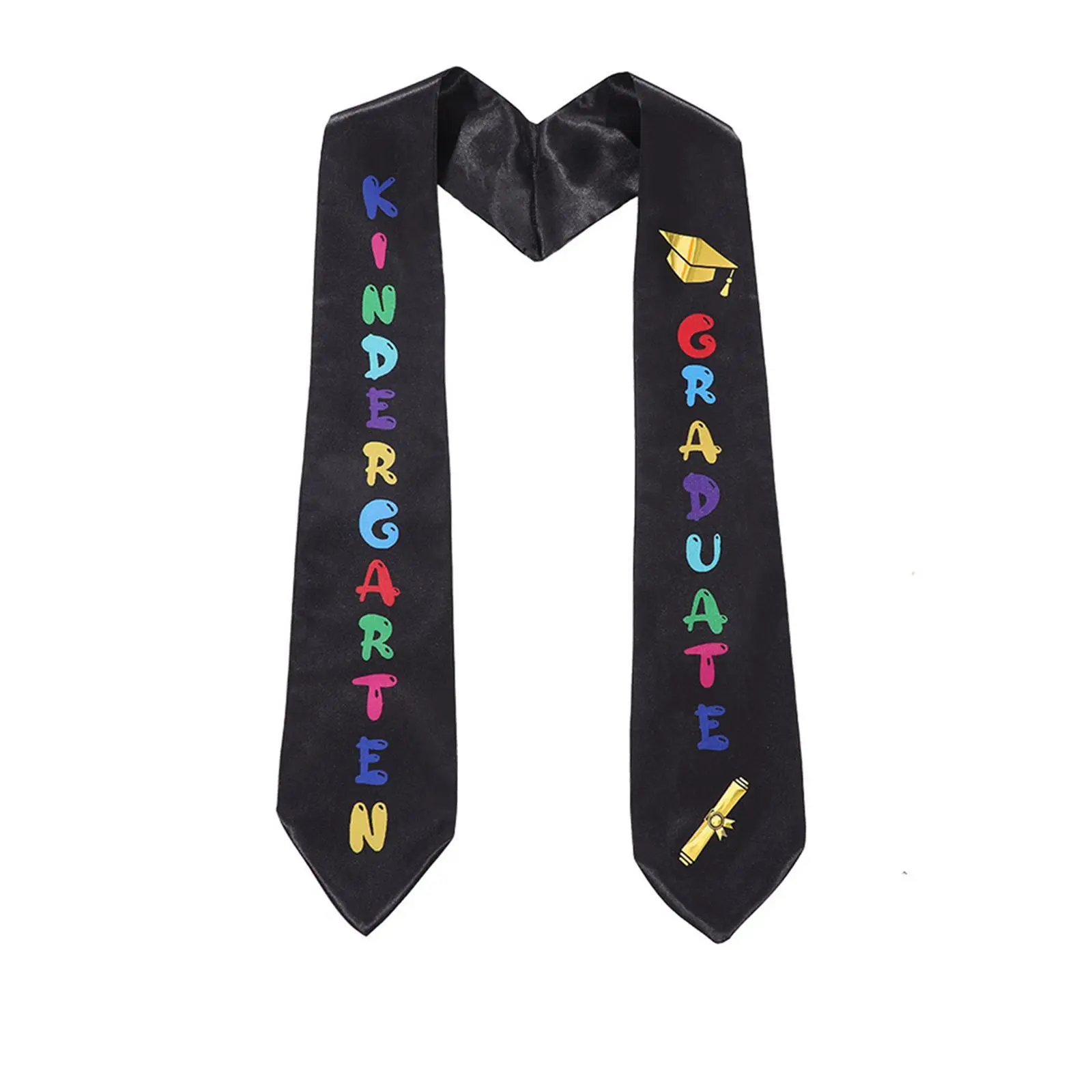 Cute Kids Kindergarten Graduation Stole Sash, 57in Colorful Kindergarten Grad Stole, Graduation Ceremony Decorations, Printed Preschool Graduate Decoration with Colorful Words Lightweight