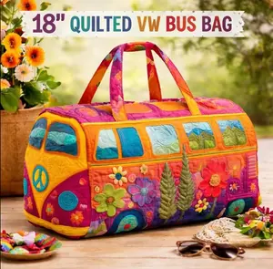18 inch*9 inch*9 inch Unisex Boho Quilted Weekender Travel Bag, Lightweight & Comfortable, Hippie Design