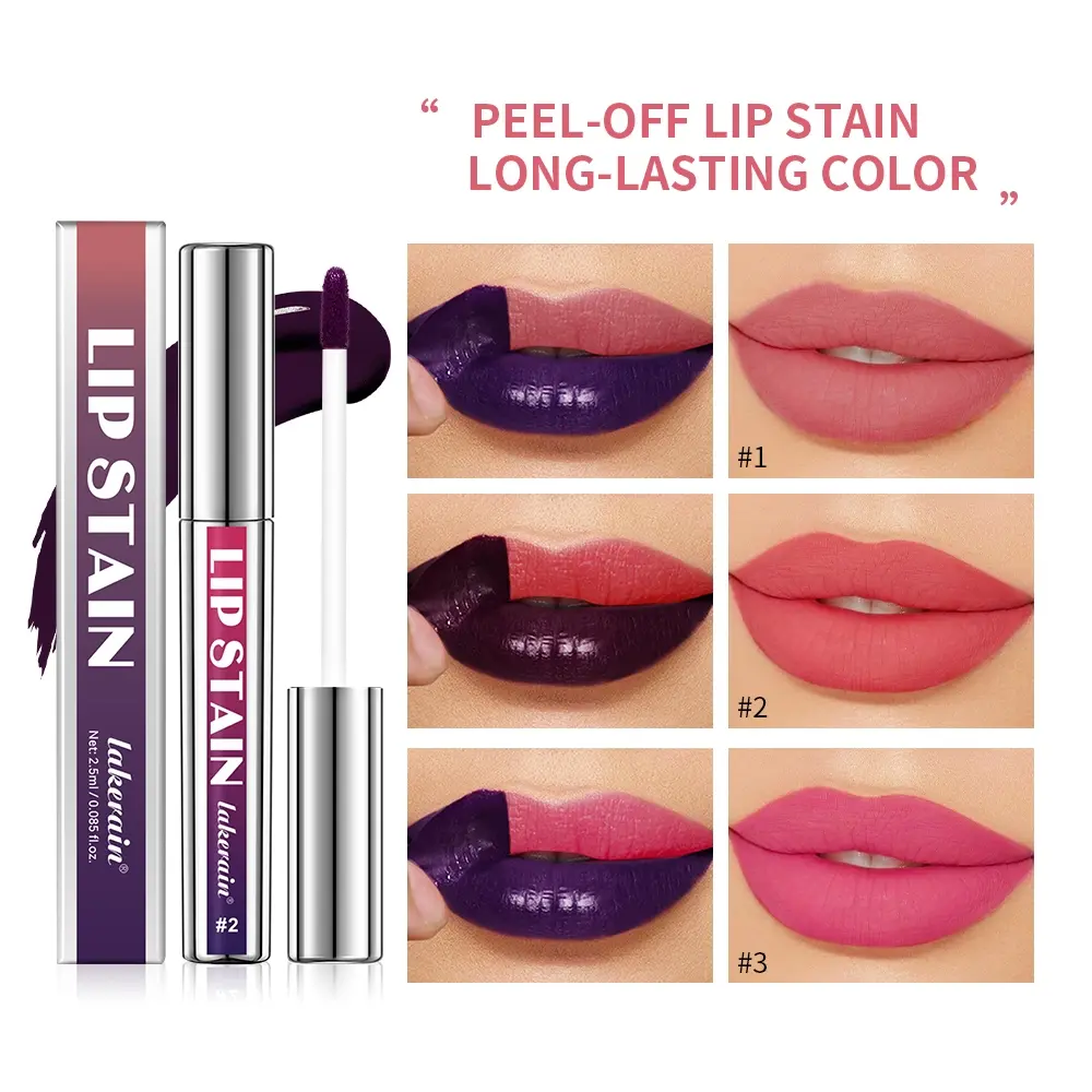 1Pc Lakerain Peel Off Lip Stain, Long Stay Matte Tint Lip Makeup, Easy Peel Off Base Layer, Multi Natural Shades, Smudge Resistant Daily Lip Cosmetic, ViralTearOffLipTint, DIYLongWearLipMakeup, PortableLipCareEssential