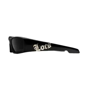 Old school y2k style black frame silver logo sunglasses