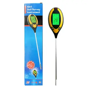 4-in-1 Digital Soil Tester, pH & Moisture Meter for Plants, Garden & Lawn, Portable Gardening Tool Soil Testing Kit Handle
