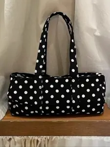 Cute Polka Dot Large Capacity Fashionable Shoulder Bag, Casual Versatile Travel Handbag for Women, Fashion Street Style Daily Use, Fashionable Bags, Casual Trendy Bag