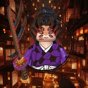 TIPPI BLOCK Custom Anime Demon Mini Figure 1.6 Inch ABS Plastic Collectible Character with Accessories