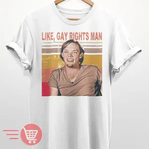 Scooby-Doo Shaggy 'Like, Gay Rights Man' Illustration Unisex Heavy Cotton T-Shirt