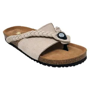 Gaahuu Women's Braided Thong Footbed Sandal
