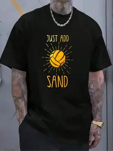 100% Cotton Beach Volleyball Art For Women Girls Volley Ball Player T-Shirt Women's Men's Graphic Tee Crew Neck summer vacation Tops
