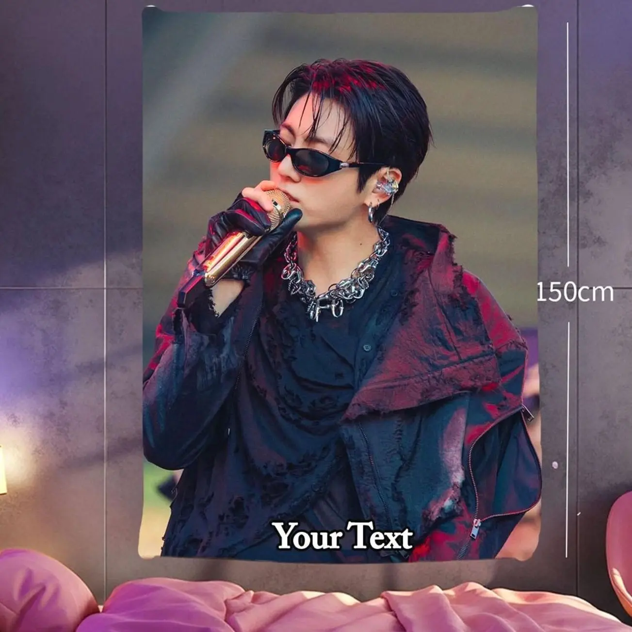 Jungkook Hanging Tapestry | Bantan Boys | Personalized Wall Art | Polyester Fabric | Ship Flag Banner