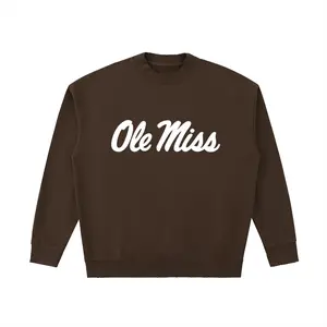 Ole Miss Drop Shoulder Crewneck Sweatshirt - Espresso Brown