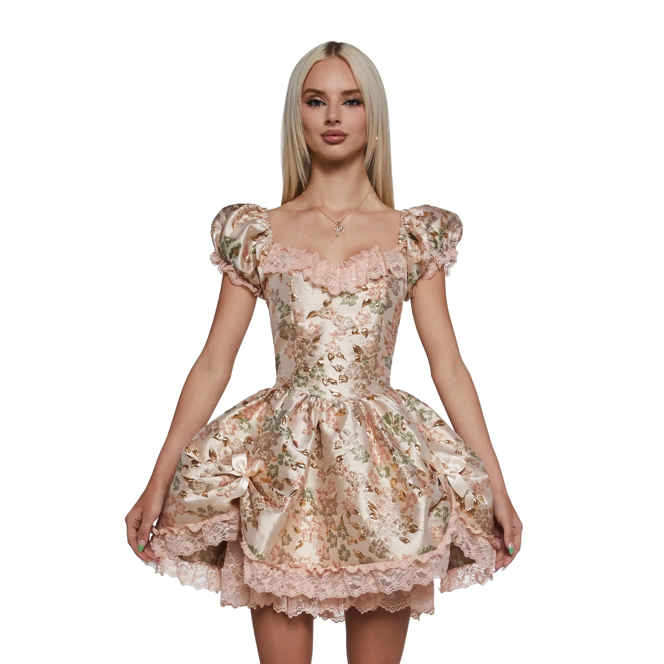 pink or red mini dresses Sassy Shortcake Bowquette Mini Dress