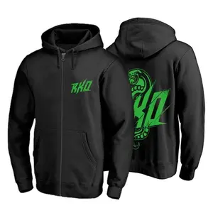 WWE Randy Orton RKO Viper 3D Zip Hoodie - Green Snake Logo Graphics - Unisex Street Casual Fall Winter Spring - Oversized Comfort Fan Merch - Men Women Wrestling Sportswear Jacket