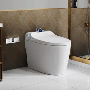 Bellemave  Smart Toilet Bidet Combo with Foot Sensor Open Cover/Seat, Self-Cleaning Nozzle, LED Display, Three Level Heated Seat/Airflow, Night Light, Knob Control, Soft Close, Auto Flush, with Remote Control