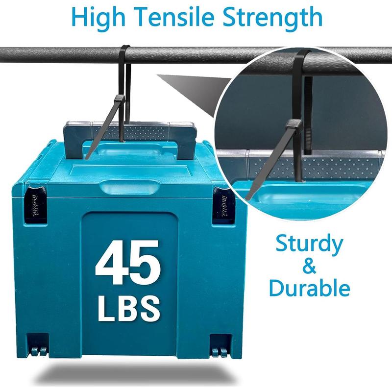 Zip Ties 10 inch (1000 Pack), Black Cable Ties, 45lb Tensile Strength, Wire Ties,