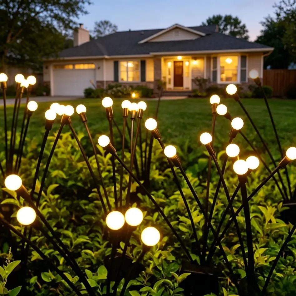 【New Shop Free Gifts /Limited Giveaway, Ends Once Gone】Outdoor Solar Firefly Garden Stake Lights, 4/8-Pack Waterproof with Auto Dusk-to-Dawn Glow, 32/64 LEDs for Outdoor Spaces, Patio & Landscape Decor