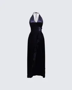 Ursula Black Wrap Maxi Dress