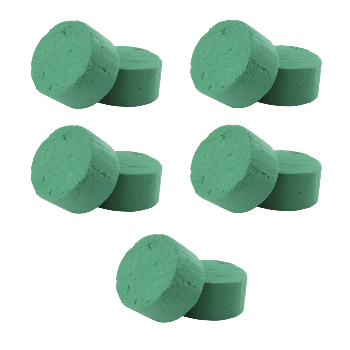 10Pcs Round Brick Wet Floral Foam Blocks - Water-Absorbing, Fresh-Keeping Household Appliance Accessory for Wedding Aisle DIY Craft Floral Arrangements, Home Garden Use, 10 X Wet Floral Foam Blocks