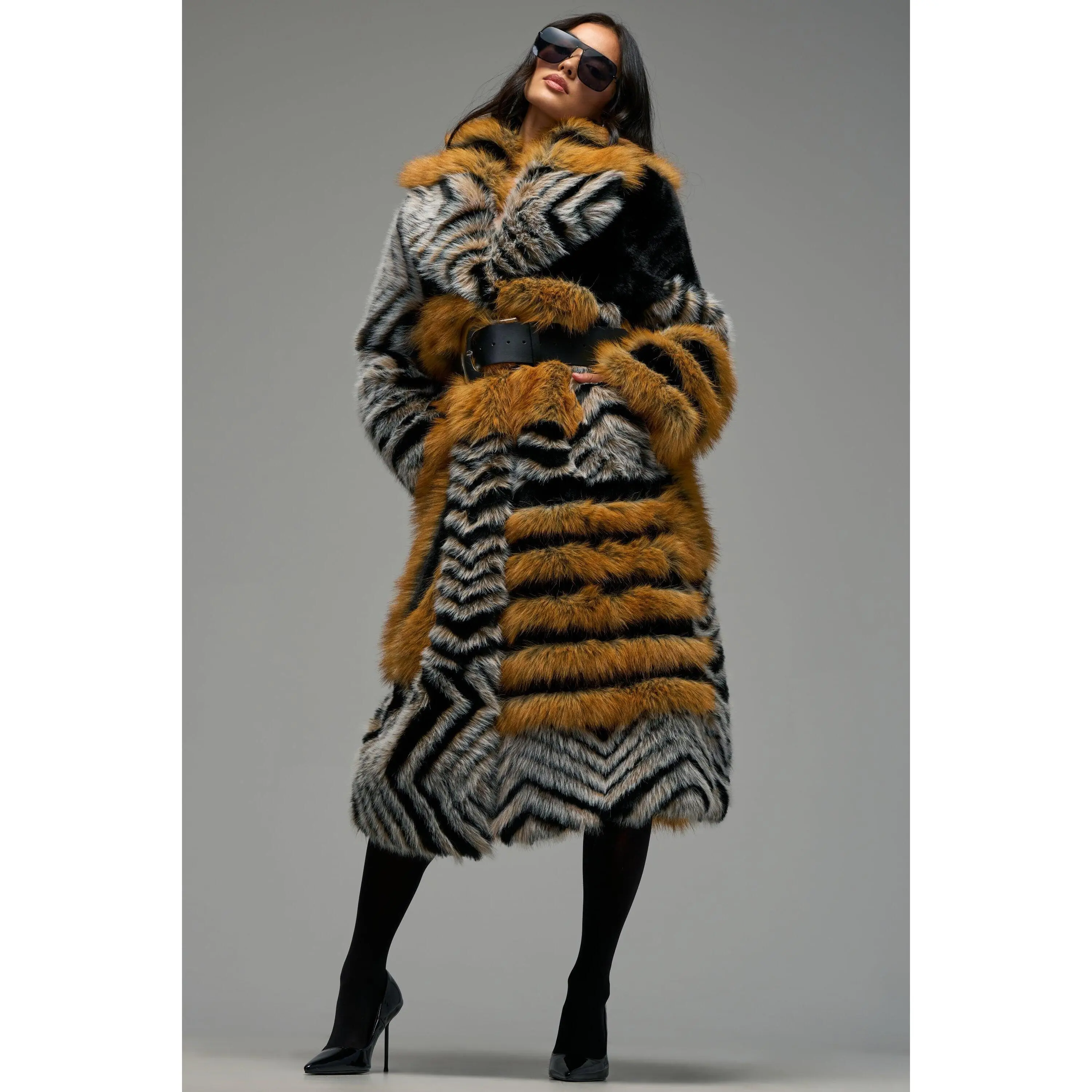PHANTOM PATCHWORK FAUX FUR