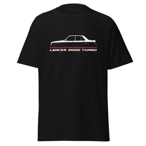 Premium T-Shirt For Lancer 2000 Turbo 1981-1987 Car Enthusiast Grandpa Dad Son Birthday Gift Men's Tee