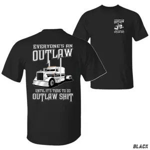 Outlaw Truck T-Shirt, Bold Design, Outlaw Graphic Shirt, For Truck Enthusiasts, Gift for Truck Drivers & Gearheads, Vintage Truck Style Apparel
