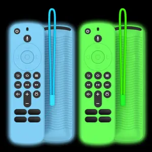 2 Pack  Remote Cover for Alexa Voice Remote,Remote Case for Fire Tv Remote with Lanyard,Anti-Scratch Shockproof Remote Protective Cover Compatible with Fire TV Stick HD 4K () (2nd)