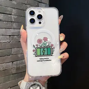 Magnetic Coquette TPU Cellphone Case & Cover - Pastel Rechargeable Aesthetic Casing, Lightweight Shockproof Protector for iPhone 17,16 Pro Max,15 Plus,14,13,12,11,XS,XR