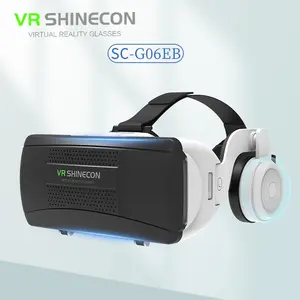 Virtual Reality 3D VR Glasses Headset Lenses Goggle Smart for iPhone Android Phone 4-6 Inches Cell Smartphone Headphone Goggles Helmet Wearable Game Movie Includes Earphones Immersive Entertainment Viar Wirth Binoculars VR Accessories