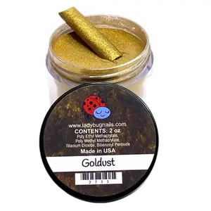 Gold Dust Acrylic Powder By Ladybug Nails 2oz