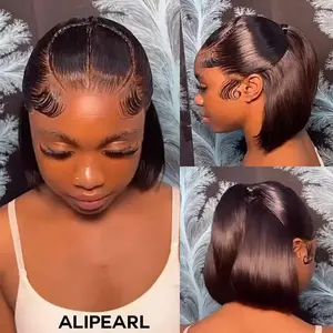 Alipearl Pre Braided 13x4 Lace Frontal Wig Hair Half Up Half Down & Ponytail Hair Ready to Go Pre Plucked Pre Cut Lace Wig