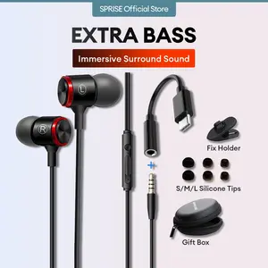 Wireless In-Ear Headphones, Deep Bass Stereo Sound, Line Control Microphone, Type-C/3.5mm Interface, Suitable for Android/iOS/samsung, Silicone, Cable, Clip, Wired, Headset, Earbud