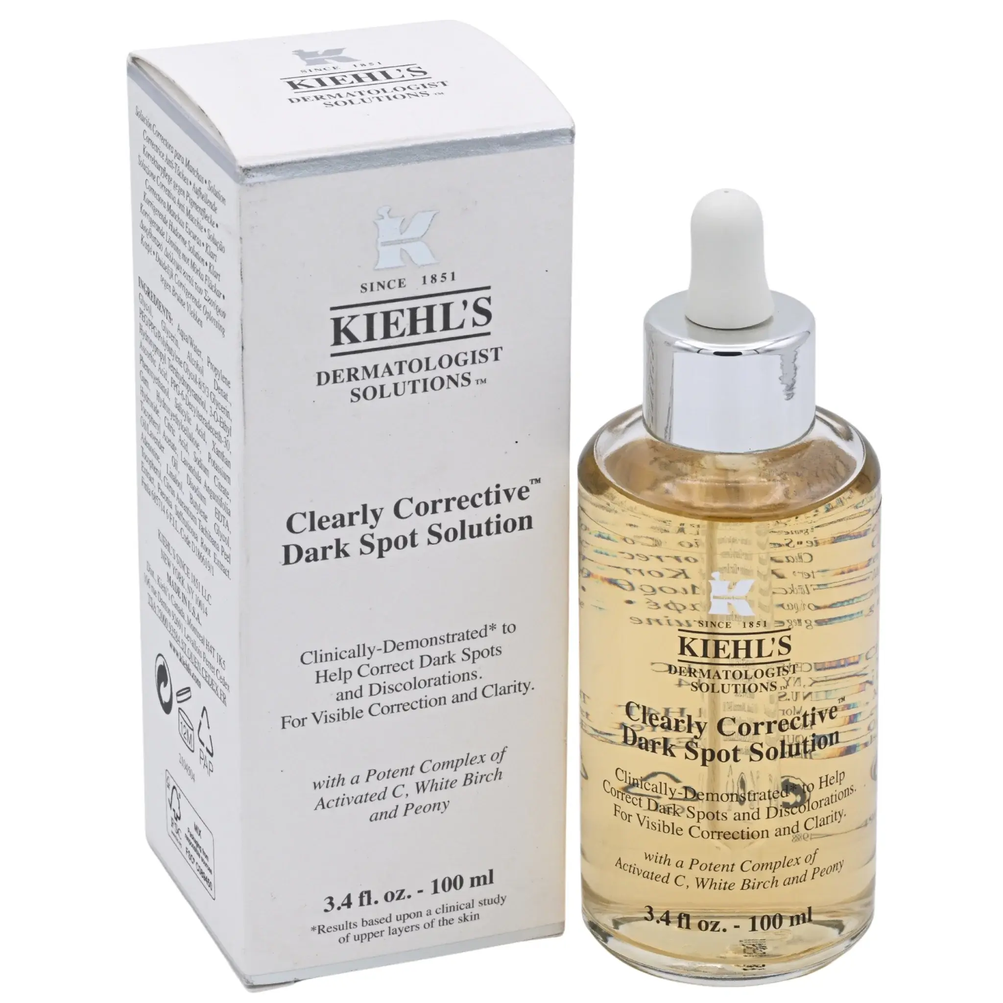 Kiehl'S Clearly Corrective Dark Spot Corrector Face Serum, Unisex, 3.4 oz