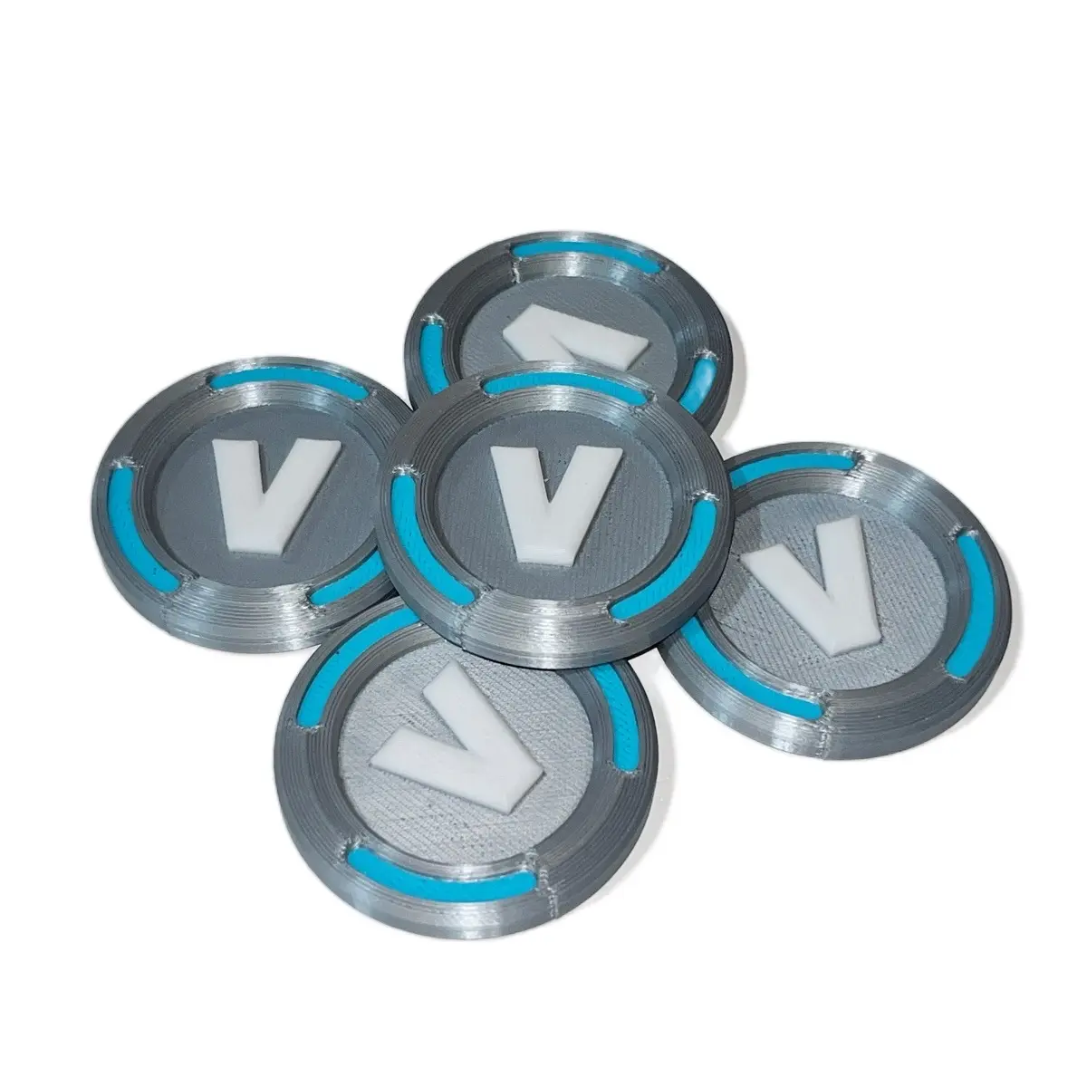 Battle Royale Currency Desk Decor Tokens - 5-Pack High-Quality Desk Decor