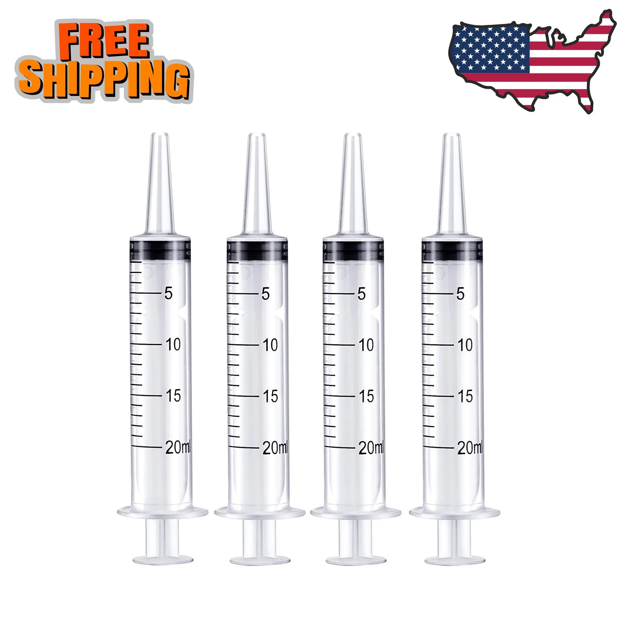 Large Plastic Syringe Measuring Syringe Tools Dispensing Multiple Uses (20 ml)