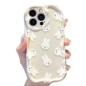 Cute M-Miffys Wave Case for iPhone 17 16 15 14 Pro Max 13 12 Mini 11 XS X XR 8 7 Plus 2022 2020 Soft Shockproof Back Cover Funda
