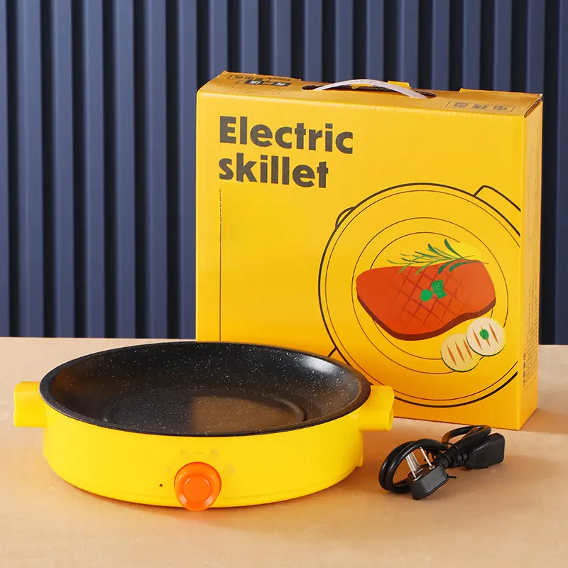 Single Household Small Korean Non-Stick Non-Toxic Electric Frying Pan - Smokeless Electric Grill, Barbecue Cookware