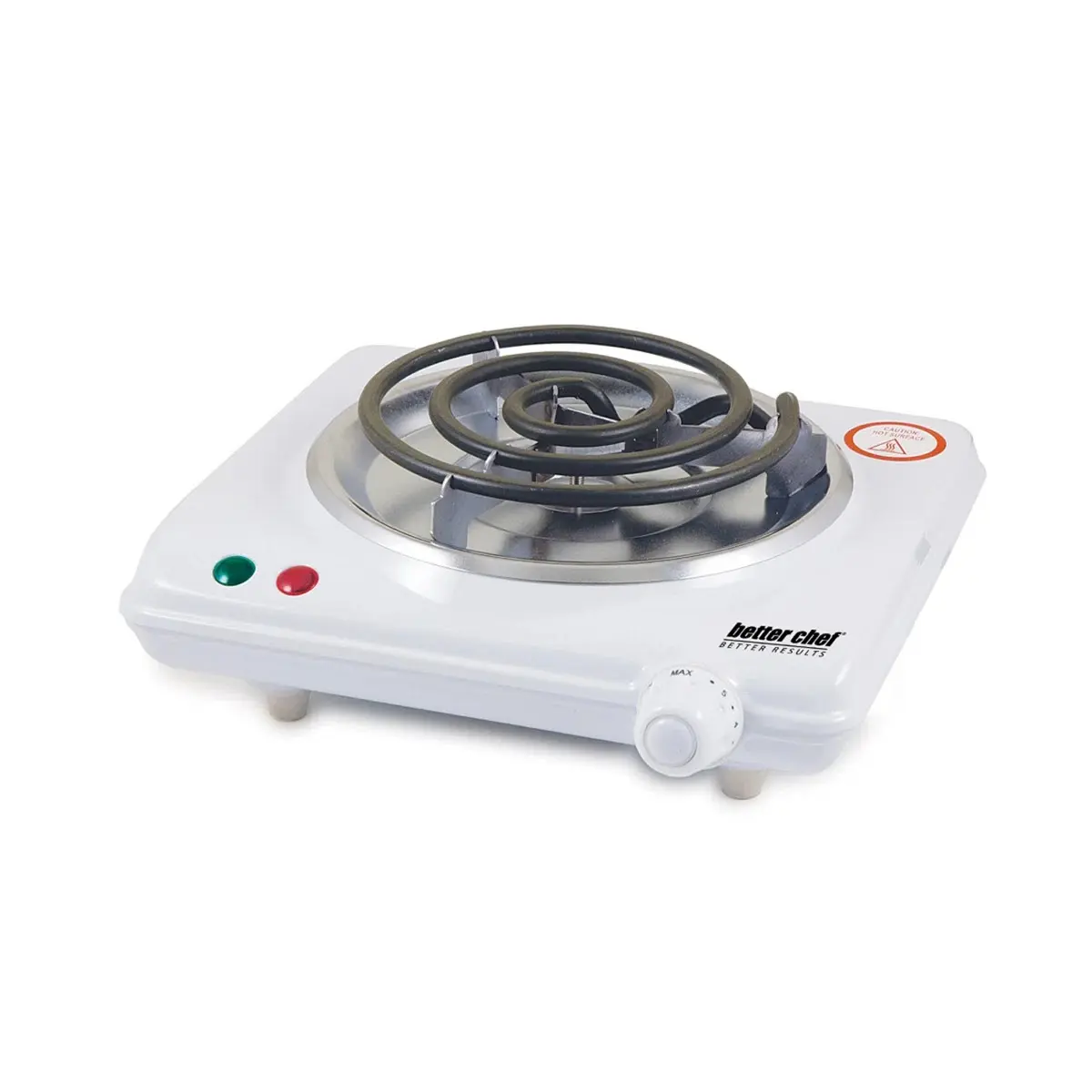 Better Chef 1000W Electric Single Burner Hot Plate - Compact Countertop Kitchen Stove for Home Cooking