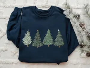 Christmas Sweatshirt Womens Christmas Sweater Christmas Crewneck Pullover Christmas Tree Holiday Sweaters Winter Matching Kids Youth Toddler