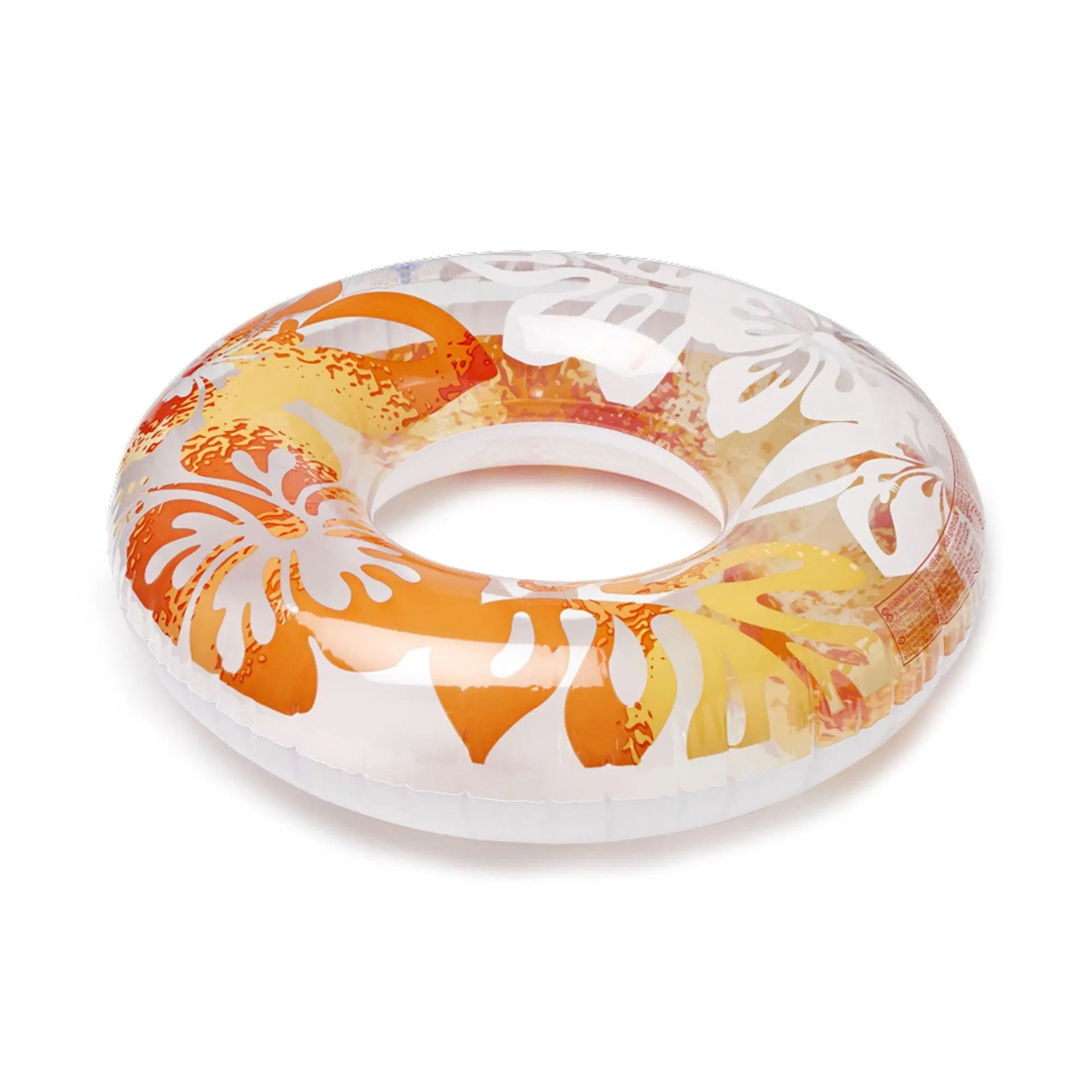 Intex 36 Inch Colorful Transparent Inflatable Swimming Pool Single Ring Float