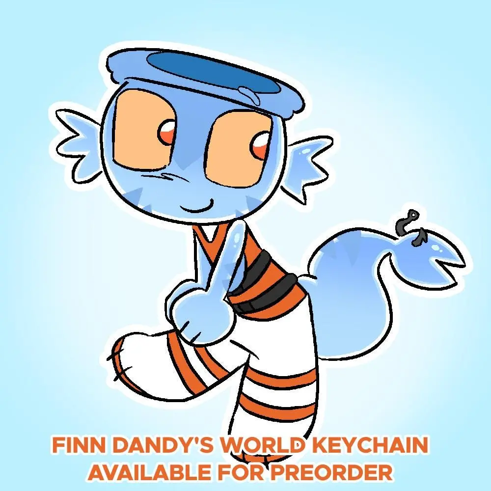 FINN KEYCHAIN - Dandy's World Keychain Acrylic | Perfect for Backpacks, Keys and Gifts | High Quality and Customer Favorite Items