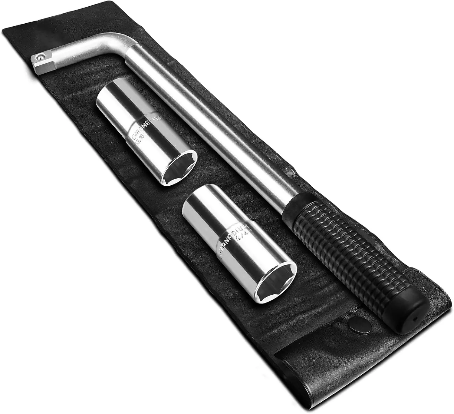 Telescoping Lug Wrench, Extended Lug Wheel Wrench with 17mm/19mm(3/4), 21mm(13/16)/22mm(7/8) Chrome Vanadium Steel Sockets for , ,