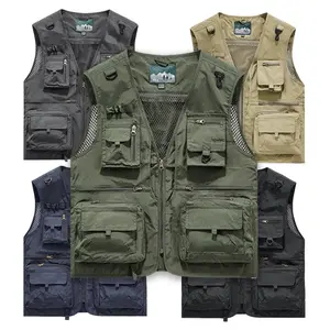 Breathable Fishing & Photography Vest for Men - Quick Dry Utility Vest with Multiple Pockets for Hiking & Travel