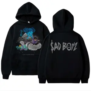 Sad Boyz En Las Nubes Unisex Hoodie - Ultra-Soft Washed Vintage Pullover in Cozy Cotton, Relaxed Oversized Fit for Trendy Streetwear and Everyday Comfort