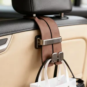Multipurpose Suede Seat Back Hooks for Better Organization - Say Goodbye to Messy Cars!