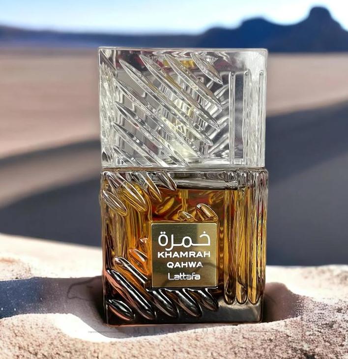 Lattafa Khamrah Qahwa For Unisex Eau De Parfum Spray Vanilla Sweet Warm Spicy Woody Notes Premium Fragrance 100ml 3.4oz / 30ml 1.0oz