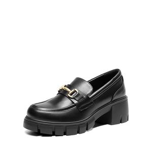 DREAM PAIRS Women's Artificial Leather Padded Slip-On Loafers - Soft, Stylish Round-Toe, Chunky Horse-Bit Accent, Casual Summer Flats, Slip On Shoes