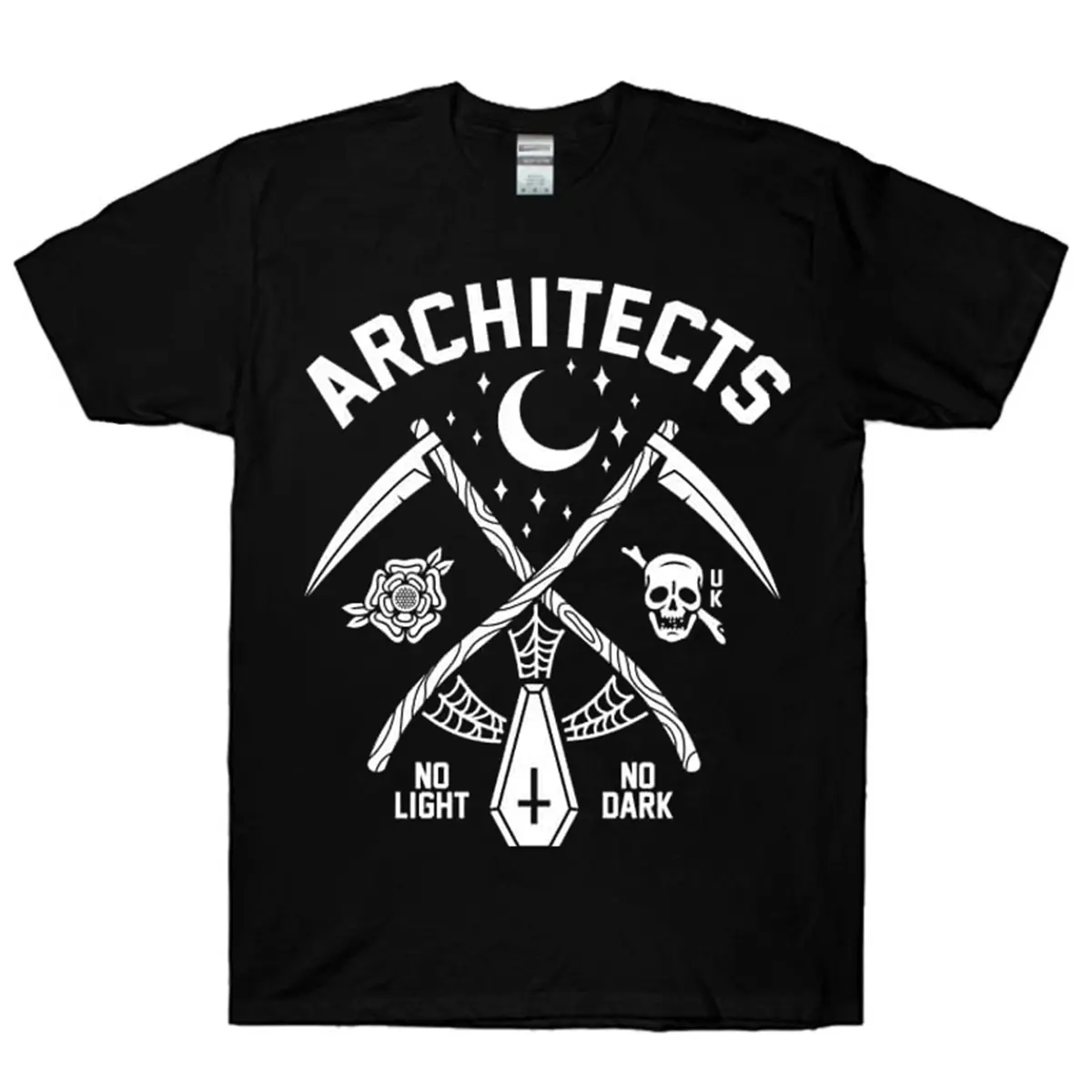 Architects No Light Black T-Shirt Fullsize Cotton Fabric