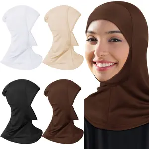 4 Pieces Modal Hijab Cap Set,Adjustable Muslim Stretchy Turban,Full Cover Shawl Cap,Full Neck Coverage for Lady,Women,Christmas Party Gifts,Hand Tools Kits