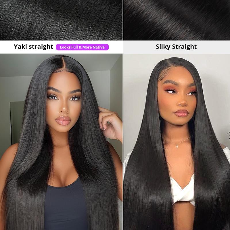 Brazilian Virgin Human Hair Bundles Yaki Straight Quick Weave Sew In Viral Hair Bundles Natural Color TikTokShopBlackFriday